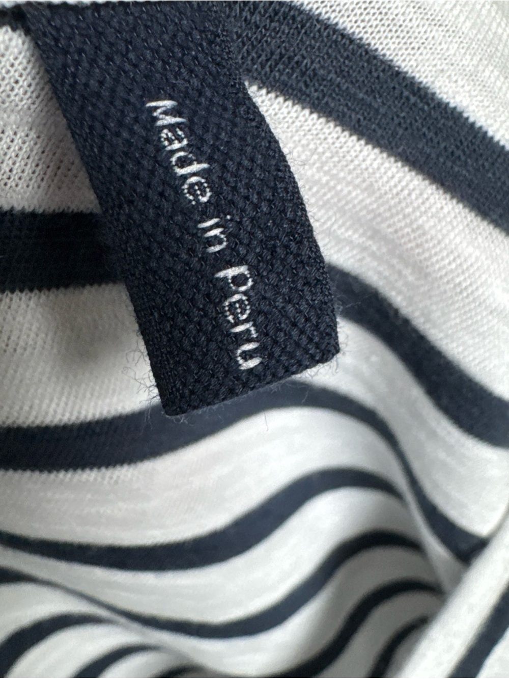 Veronica Beard Netto Striped Cotton T-Shirt Off White Marine Stripe Womens L - Picture 5 of 13